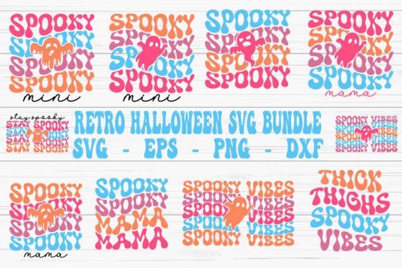 Download Retro Halloween Svg Bundle, T-shirts - Retro halloween Collection