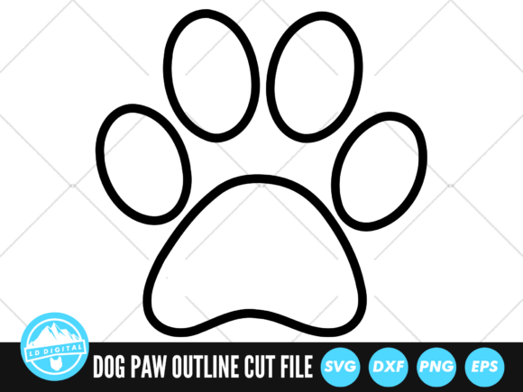 Download Dog Paw SVG | Dog Paw Print Cut File - Print cut file Collection