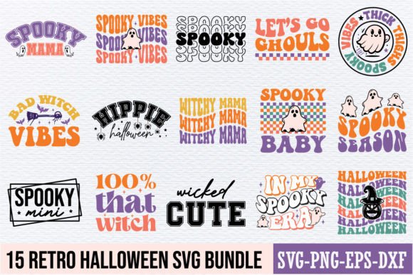 Download Retro Halloween Svg Bundle - Retro halloween Collection