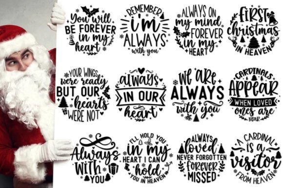 Download Christmas Round SVG Design Bundle - Svg design Collection