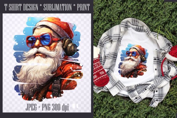 Download Cool Santa Christmas Design, Transparent - Cool Collection